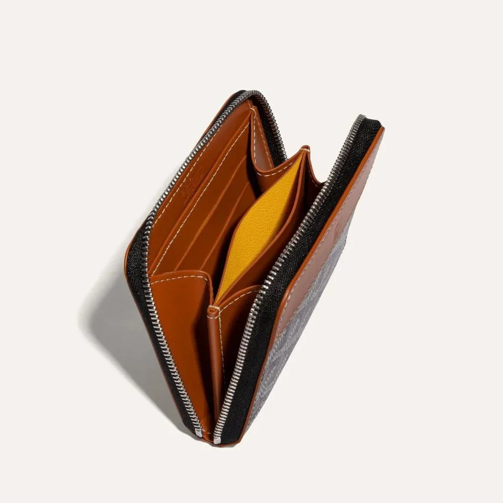 GOYARD BLACK & TAN MATIGNON PM ZIPP AROUND WALLET - Picture 4 of 10